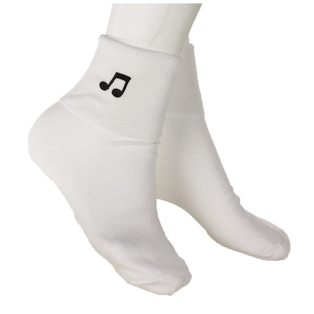Music Note Bobby Socks Womens 9-11 Socks w Embroidered Appliques - Hey Viv - Picture 4 of 5